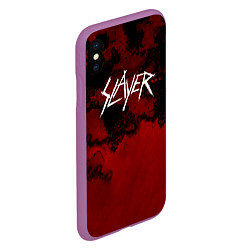 Чехол iPhone XS Max матовый World Painted Blood - Slayer, цвет: 3D-фиолетовый — фото 2