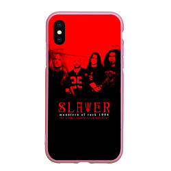 Чехол iPhone XS Max матовый Monsters Of Rock 1994 - Slayer, цвет: 3D-розовый