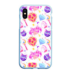 Чехол iPhone XS Max матовый Сейлор Мун Sailor Moon, цвет: 3D-голубой