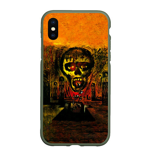 Чехол iPhone XS Max матовый Seasons In The Abyss - Slayer / 3D-Темно-зеленый – фото 1