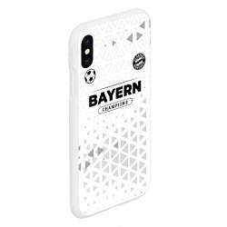 Чехол iPhone XS Max матовый Bayern Champions Униформа, цвет: 3D-белый — фото 2