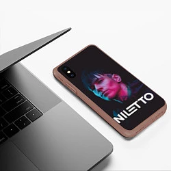 Чехол iPhone XS Max матовый Нилетто - портрет, цвет: 3D-коричневый — фото 2