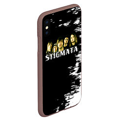 Чехол iPhone XS Max матовый Группа Stigmata, цвет: 3D-коричневый — фото 2
