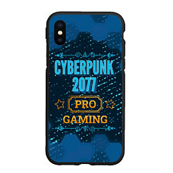 Чехол iPhone XS Max матовый Игра Cyberpunk 2077: PRO Gaming, цвет: 3D-черный