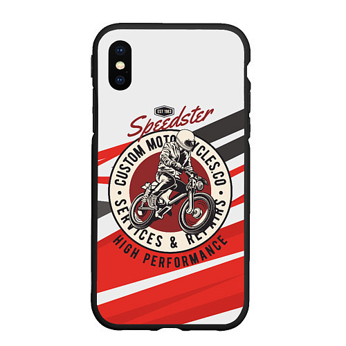 Чехол iPhone XS Max матовый Мотокросс moto sport / 3D-Черный – фото 1