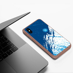 Чехол iPhone XS Max матовый Napoli краска, цвет: 3D-коричневый — фото 2