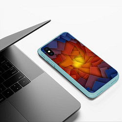 Чехол iPhone XS Max матовый Личный лабиринт, цвет: 3D-мятный — фото 2