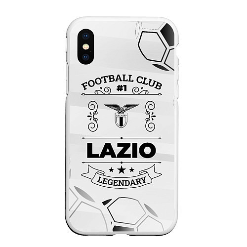 Чехол iPhone XS Max матовый Lazio Football Club Number 1 Legendary / 3D-Белый – фото 1