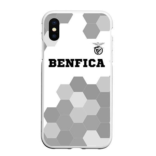 Чехол iPhone XS Max матовый Benfica Sport на светлом фоне / 3D-Белый – фото 1