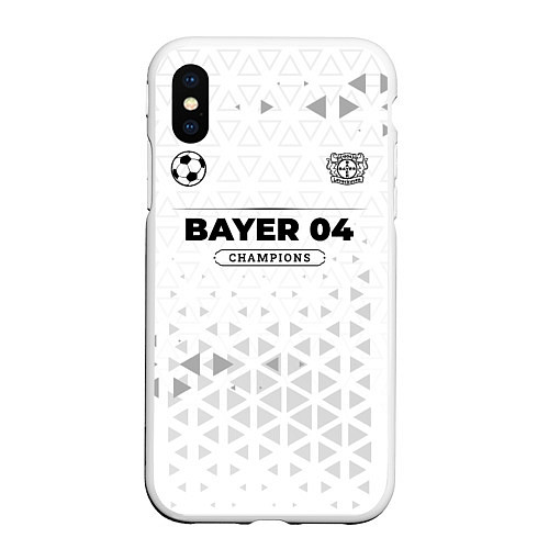 Чехол iPhone XS Max матовый Bayer 04 Champions Униформа / 3D-Белый – фото 1