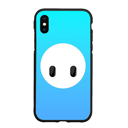 Чехол iPhone XS Max матовый Fall Guy blue / 3D-Черный – фото 1