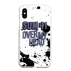 Чехол iPhone XS Max матовый Sum 41 Over My Head, цвет: 3D-белый