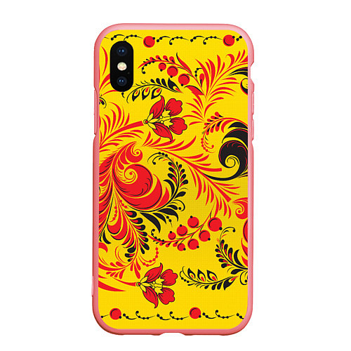 Чехол iPhone XS Max матовый Хохломская Роспись Цветы / 3D-Баблгам – фото 1