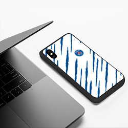 Чехол iPhone XS Max матовый Псж psg, цвет: 3D-черный — фото 2