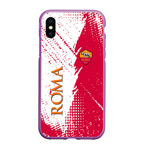 Чехол iPhone XS Max матовый Roma краска / 3D-Фиолетовый – фото 1