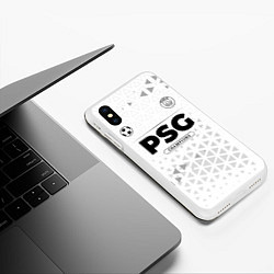 Чехол iPhone XS Max матовый PSG Champions Униформа, цвет: 3D-белый — фото 2