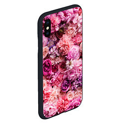 Чехол iPhone XS Max матовый BOUQUET OF VARIOUS FLOWERS, цвет: 3D-черный — фото 2