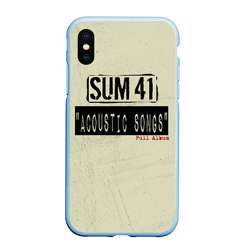 Чехол iPhone XS Max матовый Sum 41 - The Acoustics Full Album / 3D-Голубой – фото 1