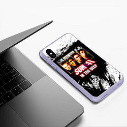 Чехол iPhone XS Max матовый In Too Deep - Sum 41, цвет: 3D-светло-сиреневый — фото 2