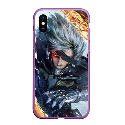 Чехол iPhone XS Max матовый Metal Gear Rising: Revengeance, цвет: 3D-фиолетовый