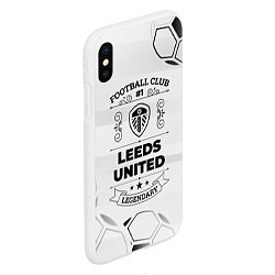 Чехол iPhone XS Max матовый Leeds United Football Club Number 1 Legendary, цвет: 3D-белый — фото 2