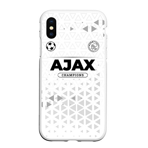 Чехол iPhone XS Max матовый Ajax Champions Униформа / 3D-Белый – фото 1