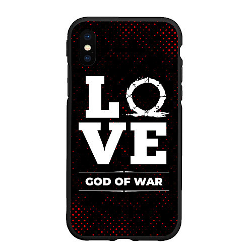 Чехол iPhone XS Max матовый God of War Love Классика / 3D-Черный – фото 1