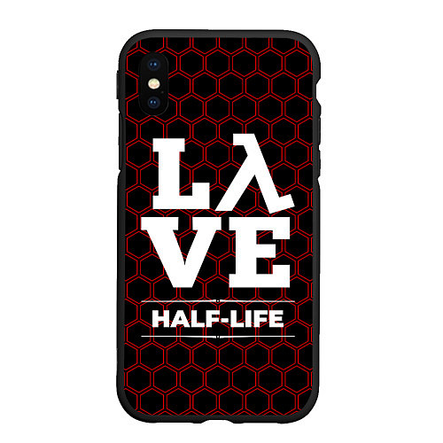 Чехол iPhone XS Max матовый Half-Life Love Классика / 3D-Черный – фото 1