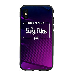 Чехол iPhone XS Max матовый Sally Face Gaming Champion: рамка с лого и джойсти