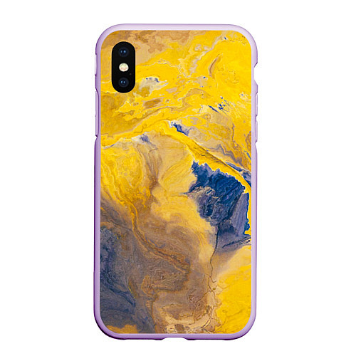 Чехол iPhone XS Max матовый Пожар Красок / 3D-Сиреневый – фото 1