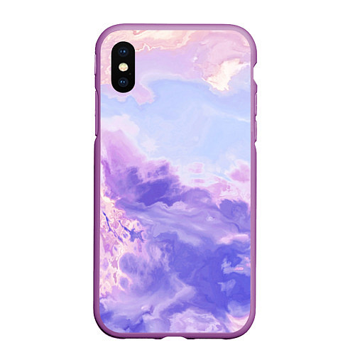 Чехол iPhone XS Max матовый Муссон Красок / 3D-Фиолетовый – фото 1