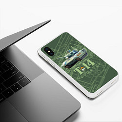 Чехол iPhone XS Max матовый Т-14 Армата, цвет: 3D-белый — фото 2