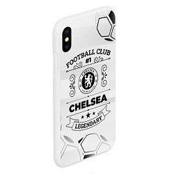 Чехол iPhone XS Max матовый Chelsea Football Club Number 1 Legendary, цвет: 3D-белый — фото 2