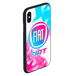 Чехол iPhone XS Max матовый Fiat Neon Gradient, цвет: 3D-черный — фото 2