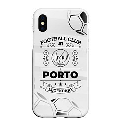 Чехол iPhone XS Max матовый Porto Football Club Number 1 Legendary, цвет: 3D-белый