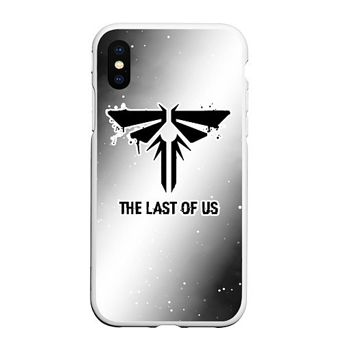 Чехол iPhone XS Max матовый The Last Of Us Glitch на светлом фоне / 3D-Белый – фото 1