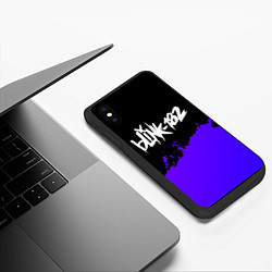 Чехол iPhone XS Max матовый Blink 182 Purple Grunge, цвет: 3D-черный — фото 2