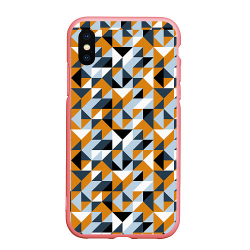 Чехол iPhone XS Max матовый Полигональный геометрический узор / 3D-Баблгам – фото 1