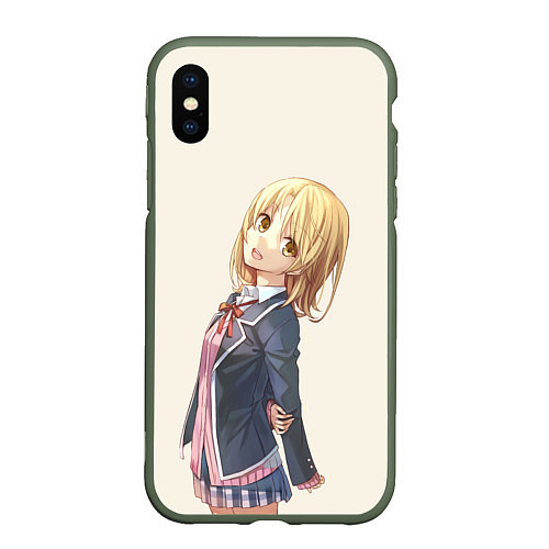 Чехол iPhone XS Max матовый Ироха Ишики OreGairu / 3D-Темно-зеленый – фото 1