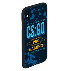 Чехол iPhone XS Max матовый Игра CS:GO: PRO Gaming, цвет: 3D-черный — фото 2