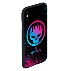 Чехол iPhone XS Max матовый The Offspring Neon Gradient, цвет: 3D-черный — фото 2