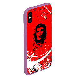 Чехол iPhone XS Max матовый CHE GUEVARA - КРАСКА, цвет: 3D-фиолетовый — фото 2