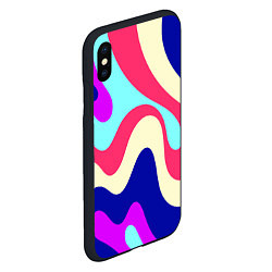 Чехол iPhone XS Max матовый КАРАМЕЛЬНЫЕ ВОЛНЫ, цвет: 3D-черный — фото 2