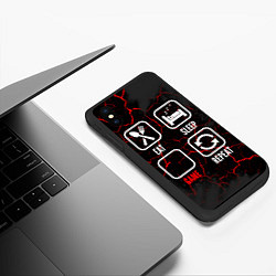 Чехол iPhone XS Max матовый Eat, Sleep, Zelda, Repeat, цвет: 3D-черный — фото 2