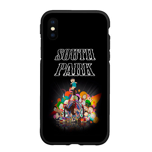 Чехол iPhone XS Max матовый South Park - Black / 3D-Черный – фото 1