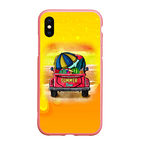 Чехол iPhone XS Max матовый Summer time Пикап с арбузами / 3D-Баблгам – фото 1