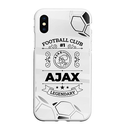 Чехол iPhone XS Max матовый Ajax Football Club Number 1 Legendary / 3D-Белый – фото 1