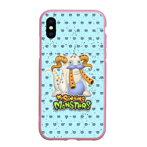 Чехол iPhone XS Max матовый My Singing Monsters - Гуджуб / 3D-Розовый – фото 1