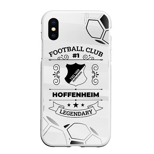 Чехол iPhone XS Max матовый Hoffenheim Football Club Number 1 Legendary / 3D-Белый – фото 1