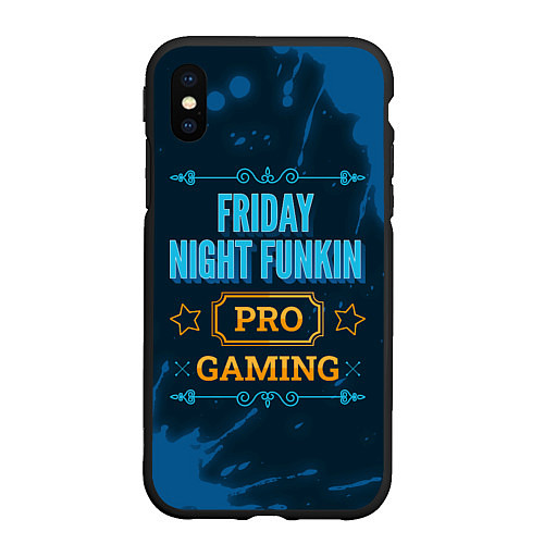 Чехол iPhone XS Max матовый Игра Friday Night Funkin: PRO Gaming / 3D-Черный – фото 1